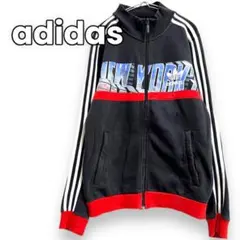 adidas アディダス フルジップ スウェット プリントロゴ S