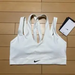 新品NIKE INDY BRA ナイキスポーツブラライトサポートMオフホワイト