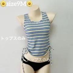 USED«9M»ブラックシャーク ボーダー セパレート水着トップスのサムネイル