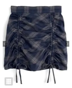 GRL インパン裏地付きチェック柄ギャザーミニスカート [dk1359]