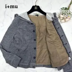 センソユニコ i+mu デニムジャケット フリンジ ノーカラー ショート丈 