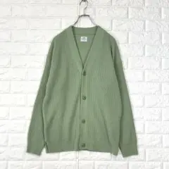 コーエン/S/緑/Vネックニットカーディガン/サイドスリット/長袖/カジュアル