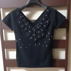 黒色のニットトップス　Dear Princess