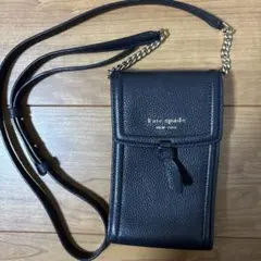 kate spade ブラック スマホショルダーバッグ