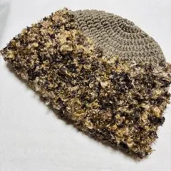 ニット帽 ビーニー クロシェハット クラッシャーハット 編み物