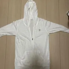 ストライプフード付きパーカー