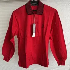 MAXVALIANT レッド ポロシャツ M 新品　ハーフジップ