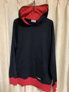 YONEX フード付き長袖ウェア 黒/赤
