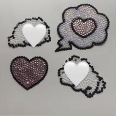 うちわデコパーツ ラインストーンデコ