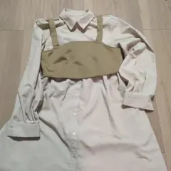 GU ベージュ ビスチェ