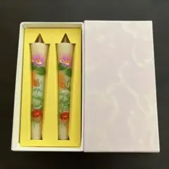 手描き絵ろうそく【特別柄 金魚 化粧箱入り】 3号2本セット