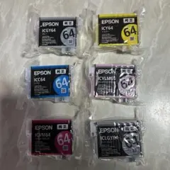 EPSON 純正インク 64 9色9本 箱なし 真空パック未開封 エプソン ♪ EPSON 純正インク 64 9色9本 箱なし 真空パック未開封 エプソン