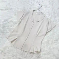 【c475】RAMIRAL トップス　ブラウス　半袖　S ベージュ