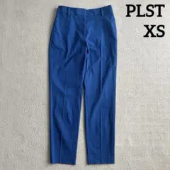 PLST リネン混　テーパードパンツ　ブルー　XS