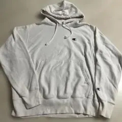 古着　Champion スウェット リバースウィーブ　パーカー　ホワイト