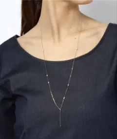 agete アガット　淡水パールロングネックレス　10K 数回程度　極美品