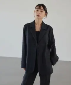 ＜EMMEL REFINES＞EM グレンチェック テーラード ジャケット