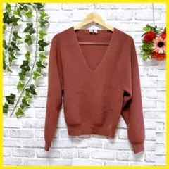 【UNIQLO】 ユニクロ (M) メリノブレンドVネックセーター