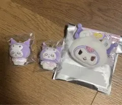 ちいかわサンリオ　シークレットフロッキーマスコットチャーム　モモンガ　クロミ