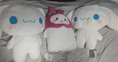 新品未使用ビッグサイズ80サンリオ ぬいぐるみ 3点シナモロール マイメロディ
