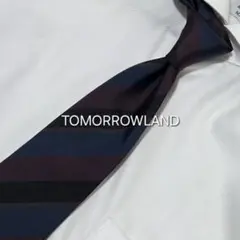 【最終値下げ・美品】TOMORROWLAND ネクタイ ネイビー バーガンディ