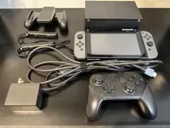 Nintendo Switch グレー【美品/箱なし/プロコン,収納ケース付き】