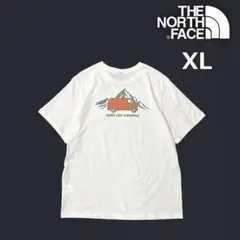 ノースフェイス 半袖 Tシャツ US限定 車 立体ロゴ(XL)白 180902