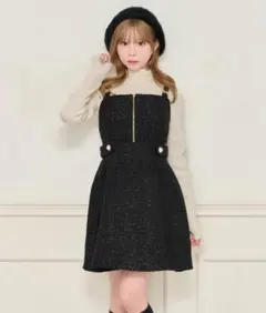 【専用】apres jour デザインミニワンピース　ブラック