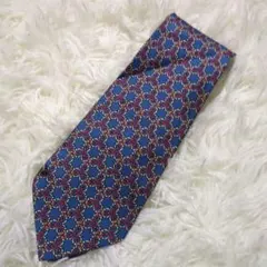 HERMES　エルメス　ネクタイ　幾何学模様　シルク100％　 フランス製