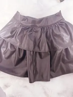 レザースカート SHEIN フレアスカート 革