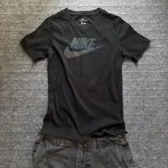 00s y2k 【nike】logo tech tee swag チビT 短丈