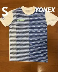 YONEX バドミントンシャツ S ホワイト/ブルー