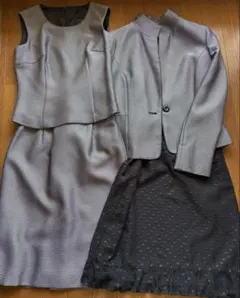 グレーの4点セット セレモニースーツ 9号