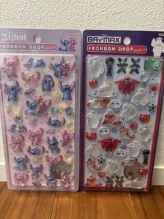 ベイマックス スティッチ ボンボンドロップシール 2枚セット