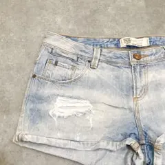 ZARA TRF ダメージ デニムショートパンツ アメカジ ストリート Y2K