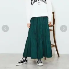 タグ付き GLOBAL WORK グローバルワーク ロングスカート グリーン