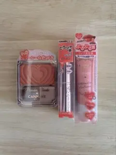 新品未開封　キャンメイク　チーク＆リップ　コーラルカラー　３点セット
