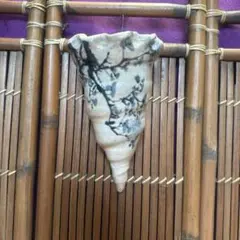 M様専用華中亭道八染付巻き貝形掛花入挿し箱付き