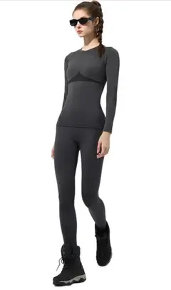 防寒インナー 上下セット ダークグレー