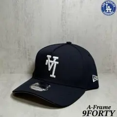 海外限定】 新品 ニューエラ ドジャース 9FORTY 逆ロゴ 黒 キャップ