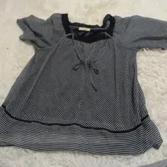 美品（sab street my standard）半袖ブラウス黒系白系（15）のサムネイル
