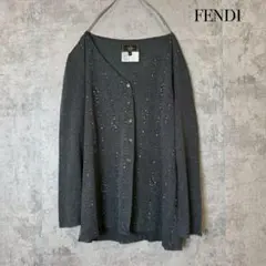 FENDI ビジュー装飾 カーディガン イタリア製 サイズ44 R491のサムネイル
