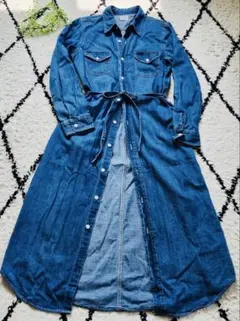 Lee リー　デニム　ロング　シャツワンピース　L