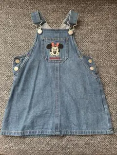 petit main プティマイン　ミニー　デニム　ジャンパースカート　Ｓサイズ