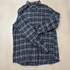 カジュアル 長袖シャツ ブラック系チェック