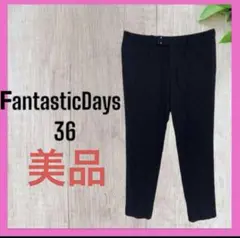 美品　[ファンタスティックデイズ] クロップド　スラックス　オフィス　ブラック