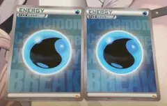 ポケモンカード 基本水エネルギー CP4 ミラー 2枚セット
