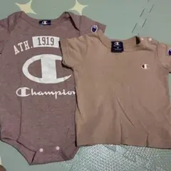 80 ロンパース　半袖Tシャツ　ピンク　チャンピオン　ベビー　baiya
