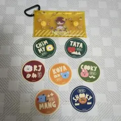 BT21ステッカーシール＆Tinytanマルチケース　グク