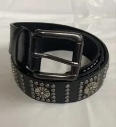 y2k グランジ ウエスタンベルト スタッズ  PUレザー 黒 ブラック 新品